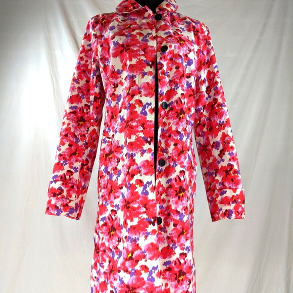 Lands' End Jackets & Coats Lands End Floral Raincoat Medium Poshmark